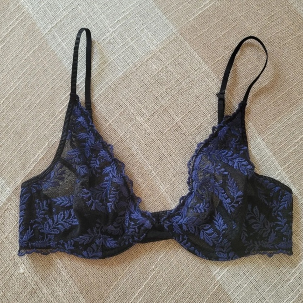 Free People Unlined Embroidered Bra